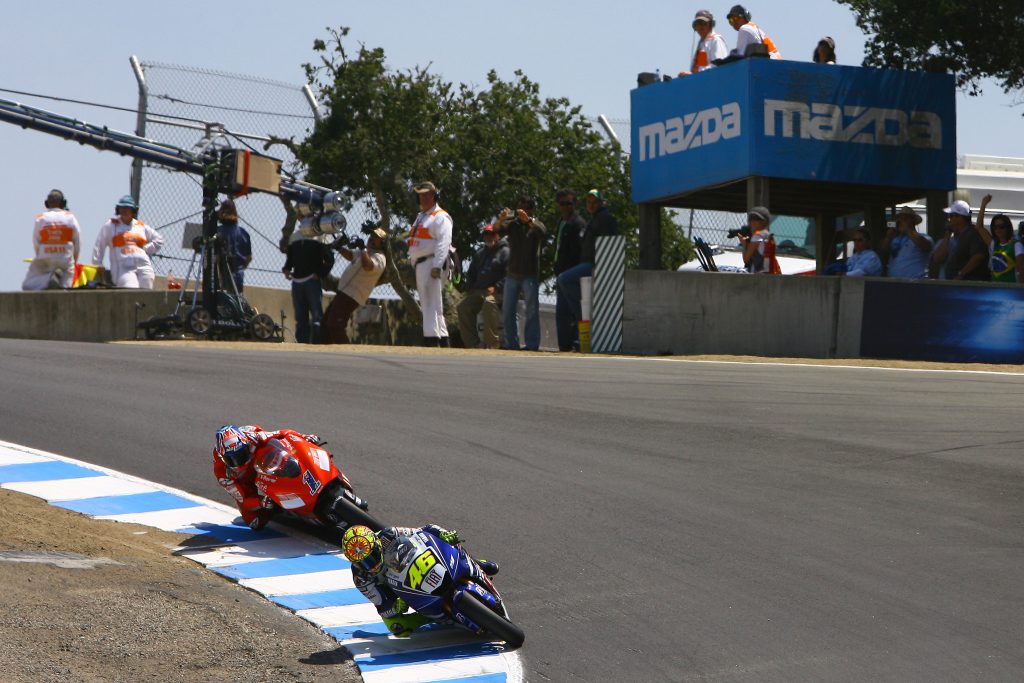 Valentino Rossi Yamaha Casey Stoner Ducati Laguna Seca MotoGP 2008