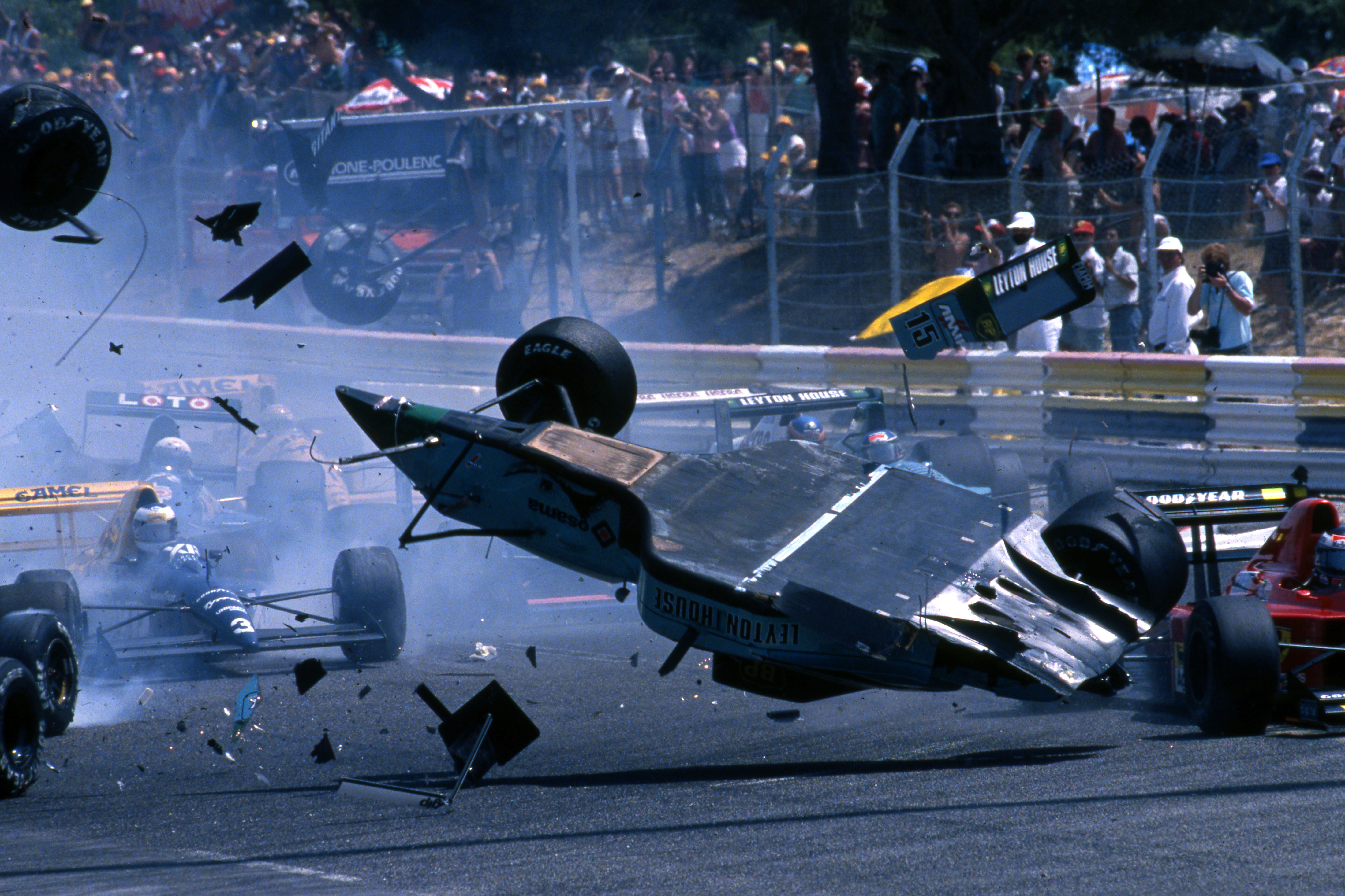 Mauricio Gugelmin crash French Grand Prix 1989 Paul Ricard