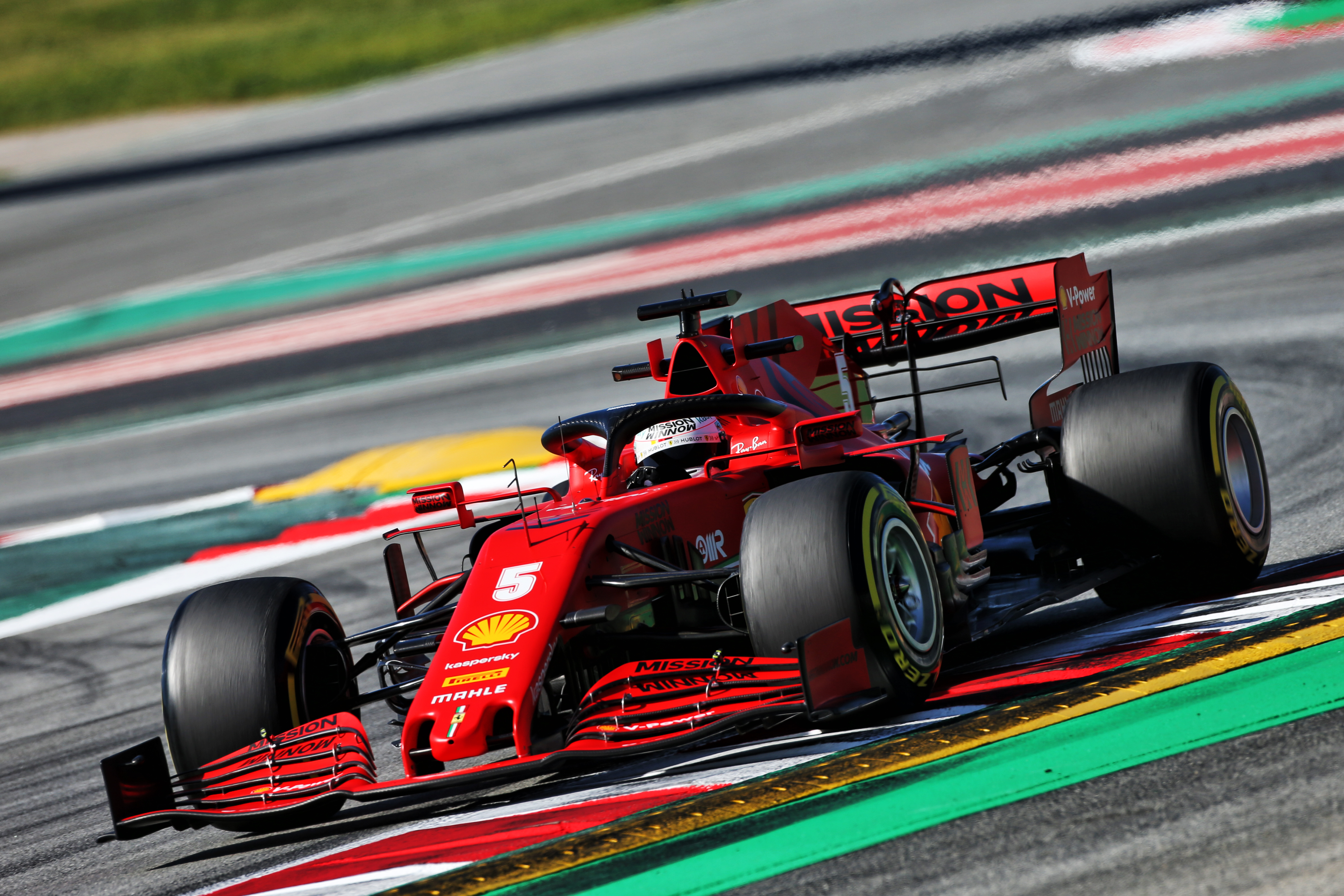 Sebastian Vettel Ferrari Barcelona F1 testing 2020