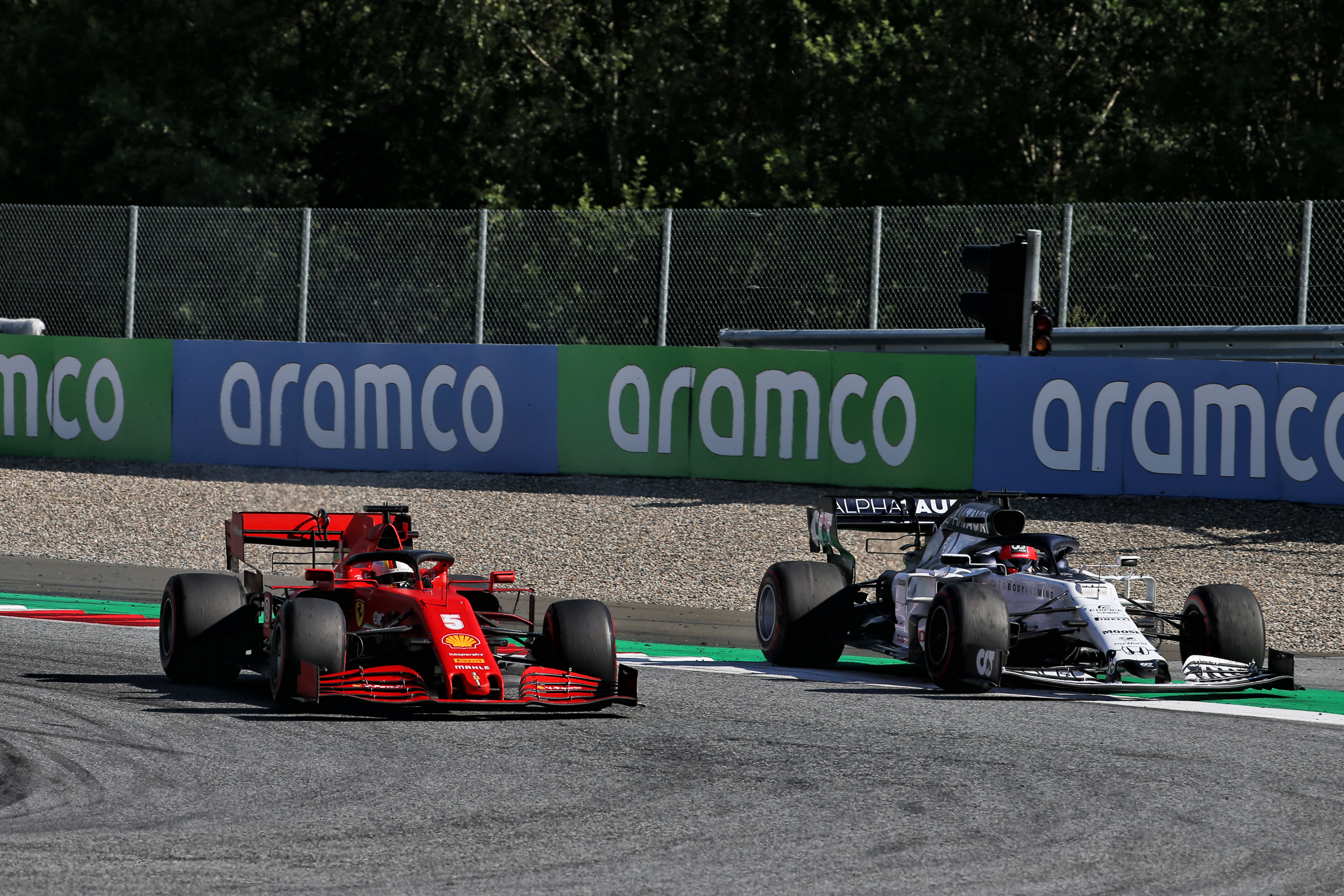 Sebastian Vettel Ferrari Daniil Kvyat AlphaTauri Austrian Grand Prix 2020