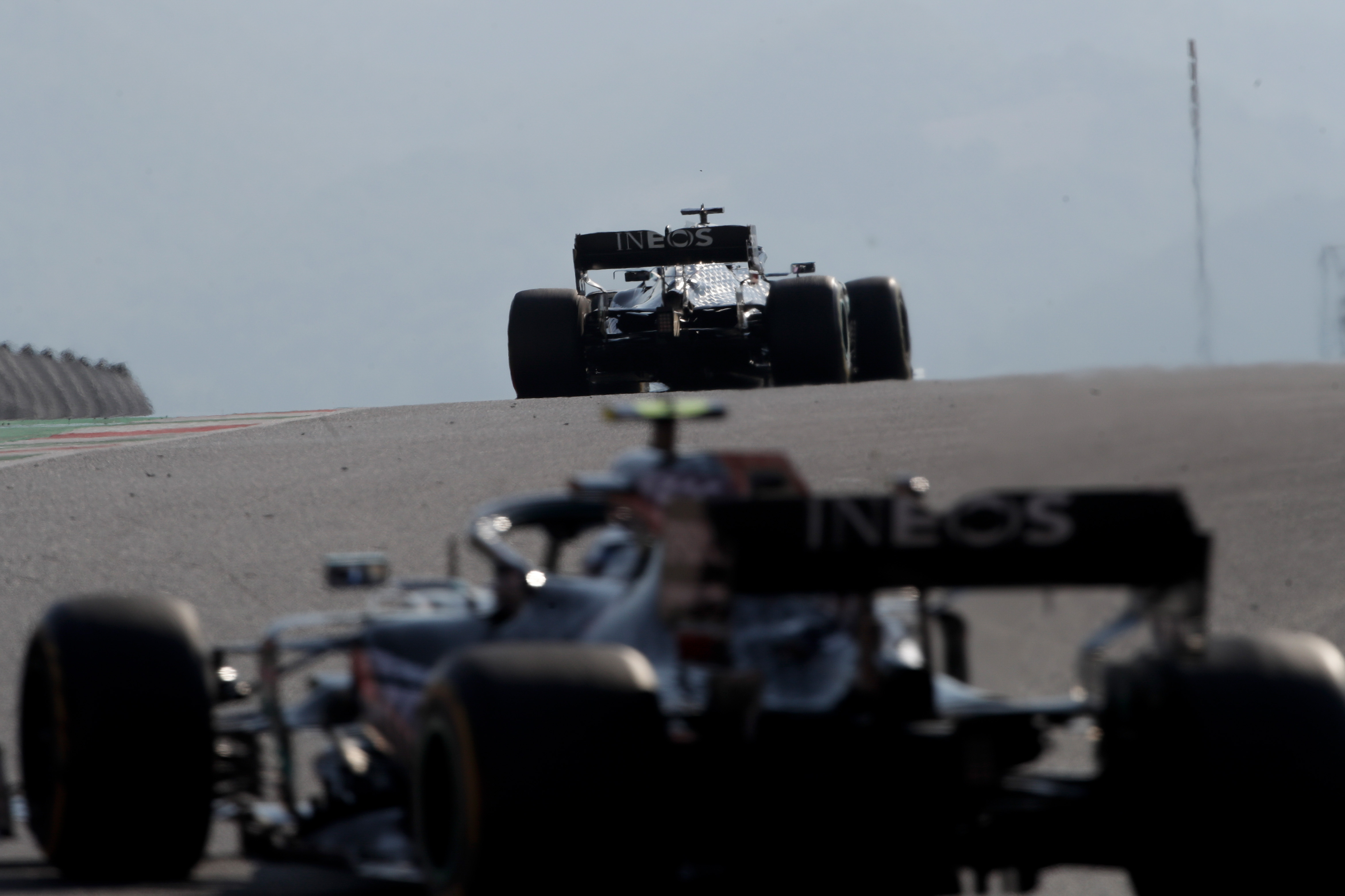 Lewis Hamilton leads Valtteri Bottas Mercedes Tuscan Grand Prix 2020 Mugello