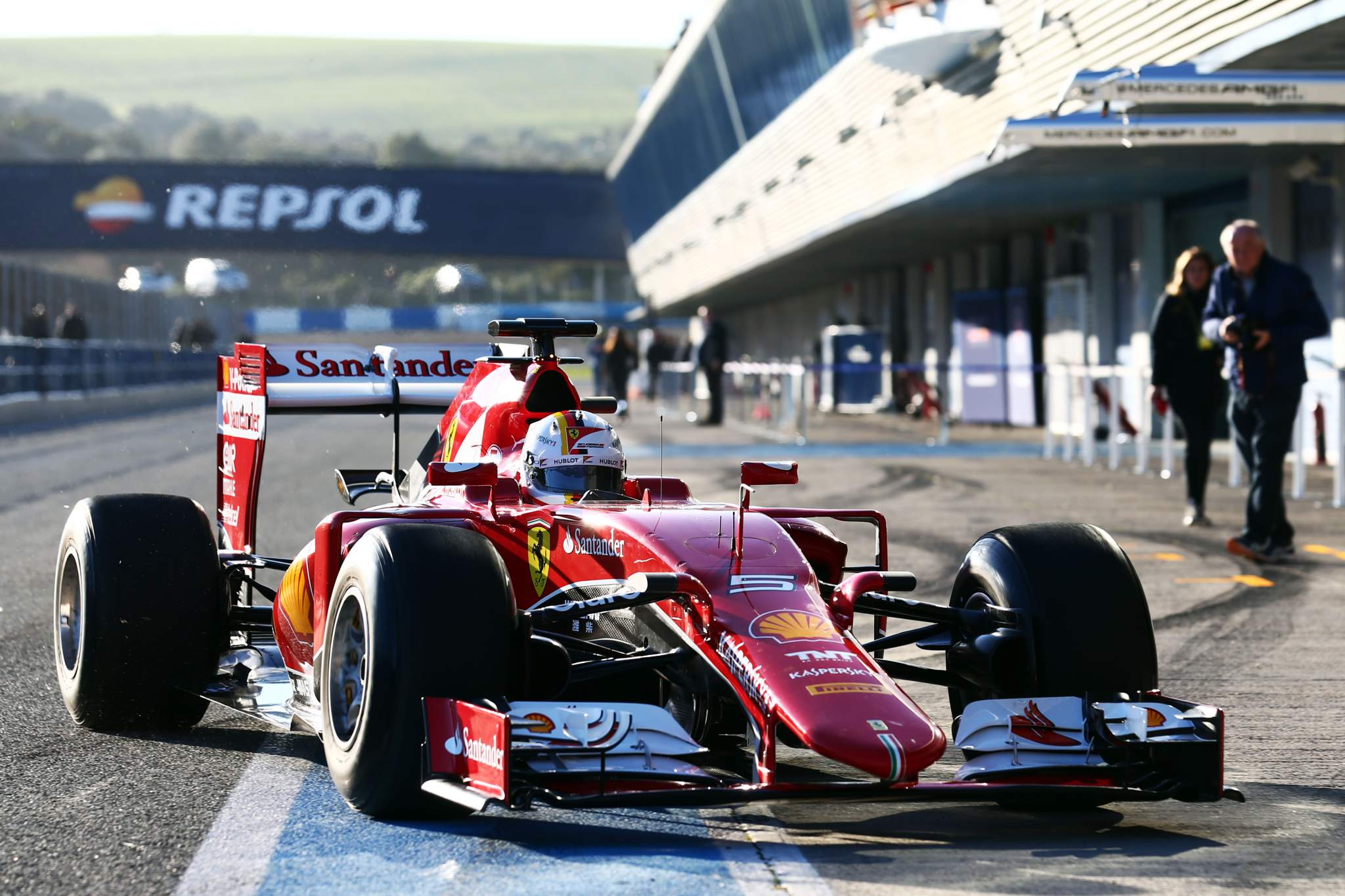 Sebastian Vettel Ferrari Jerez F1 testing 2015